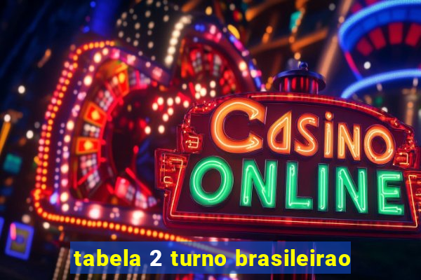 tabela 2 turno brasileirao